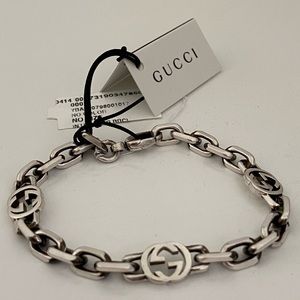 Gucci Interlocking G Silver Bracelet
